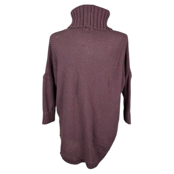 Express Purple Turtleneck Cable Knit Sweater Size S/P - Picture 4 of 8